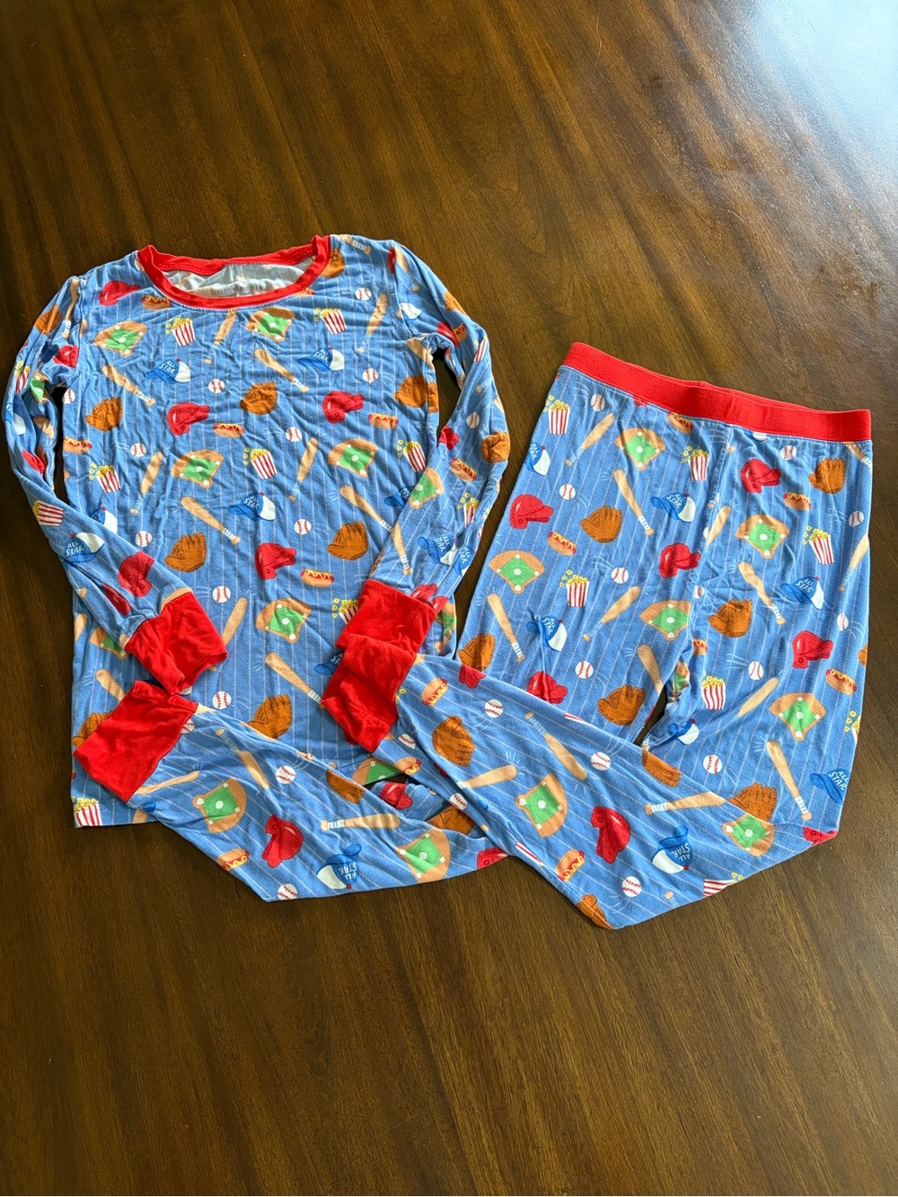 Little Sleepies Baseball-Print Pajama Set